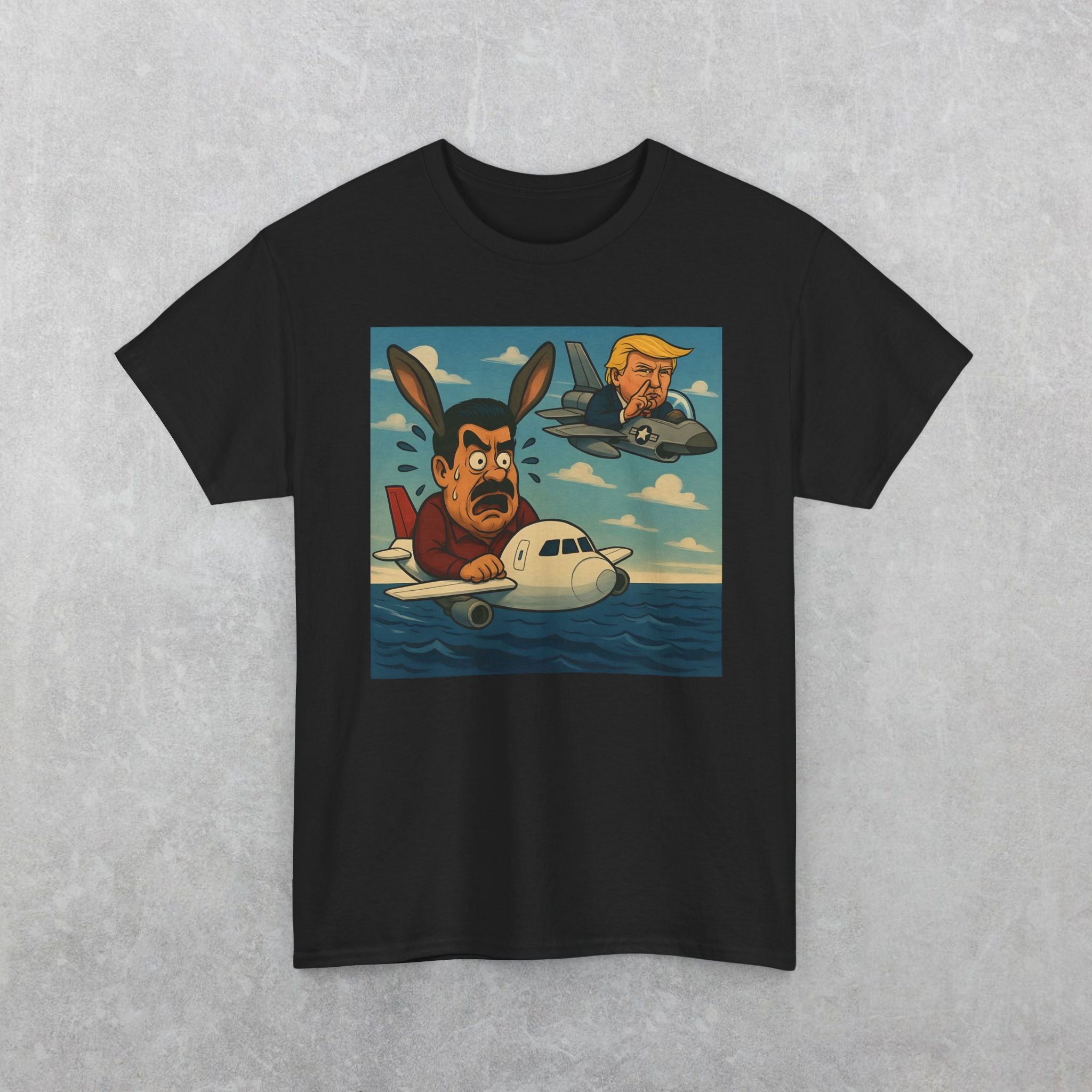 Funny Maduro and Trump In Plane Chase T-Shirt