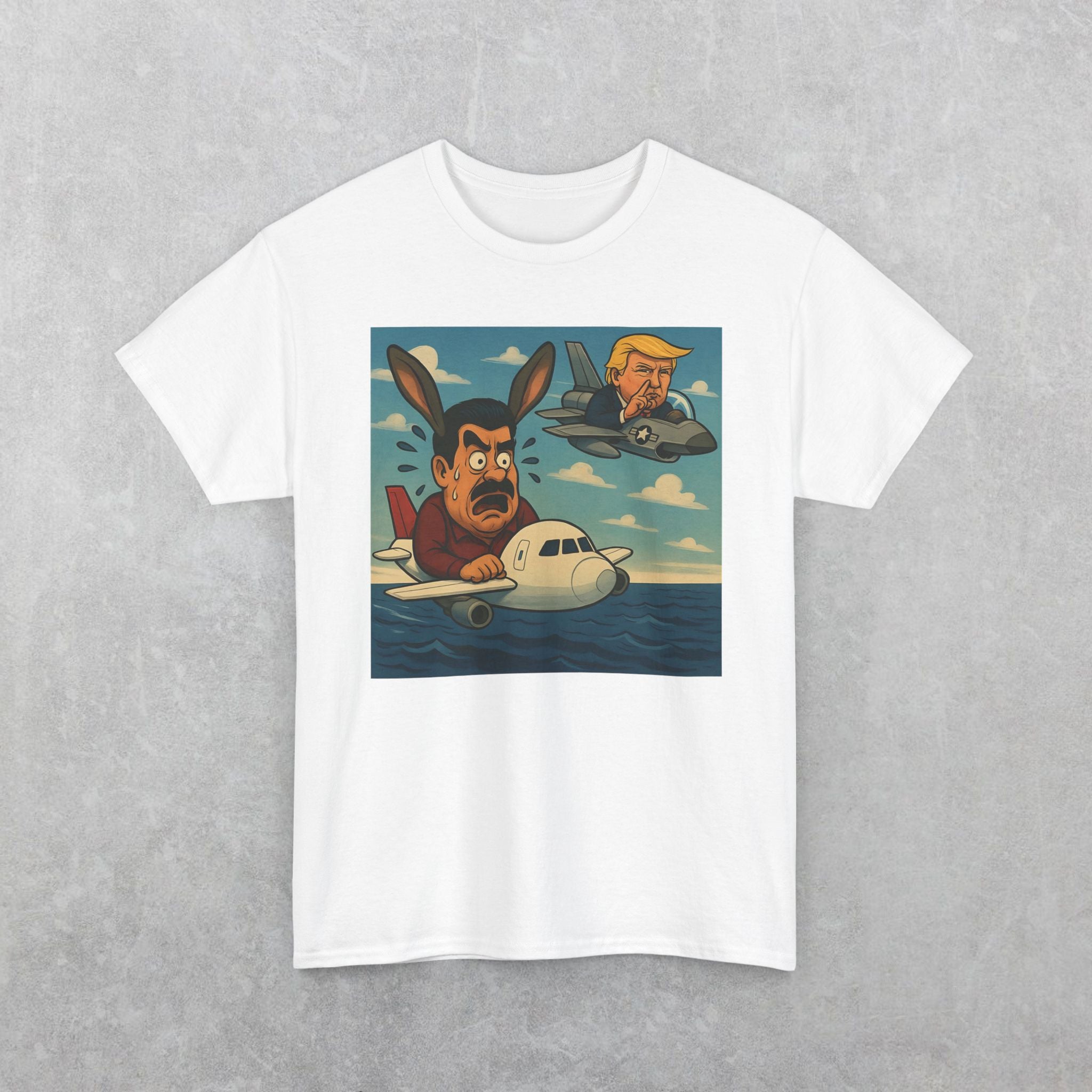 Funny Maduro and Trump In Plane Chase T-Shirt