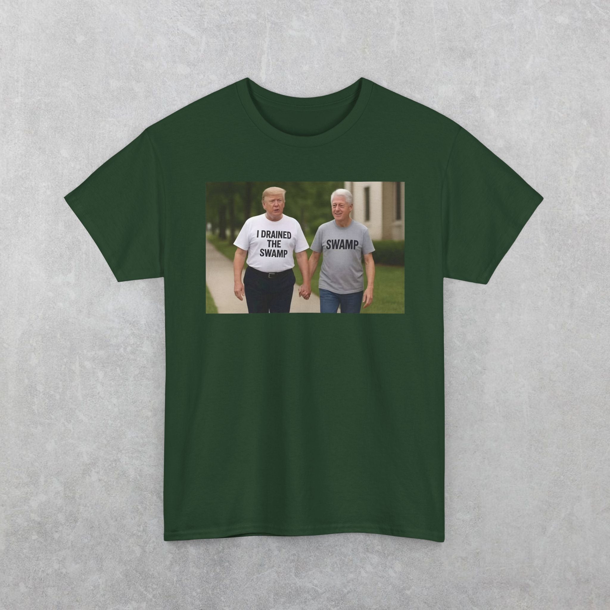Funny "I Drained The Swamp" Trump & Bubba T-Shirt