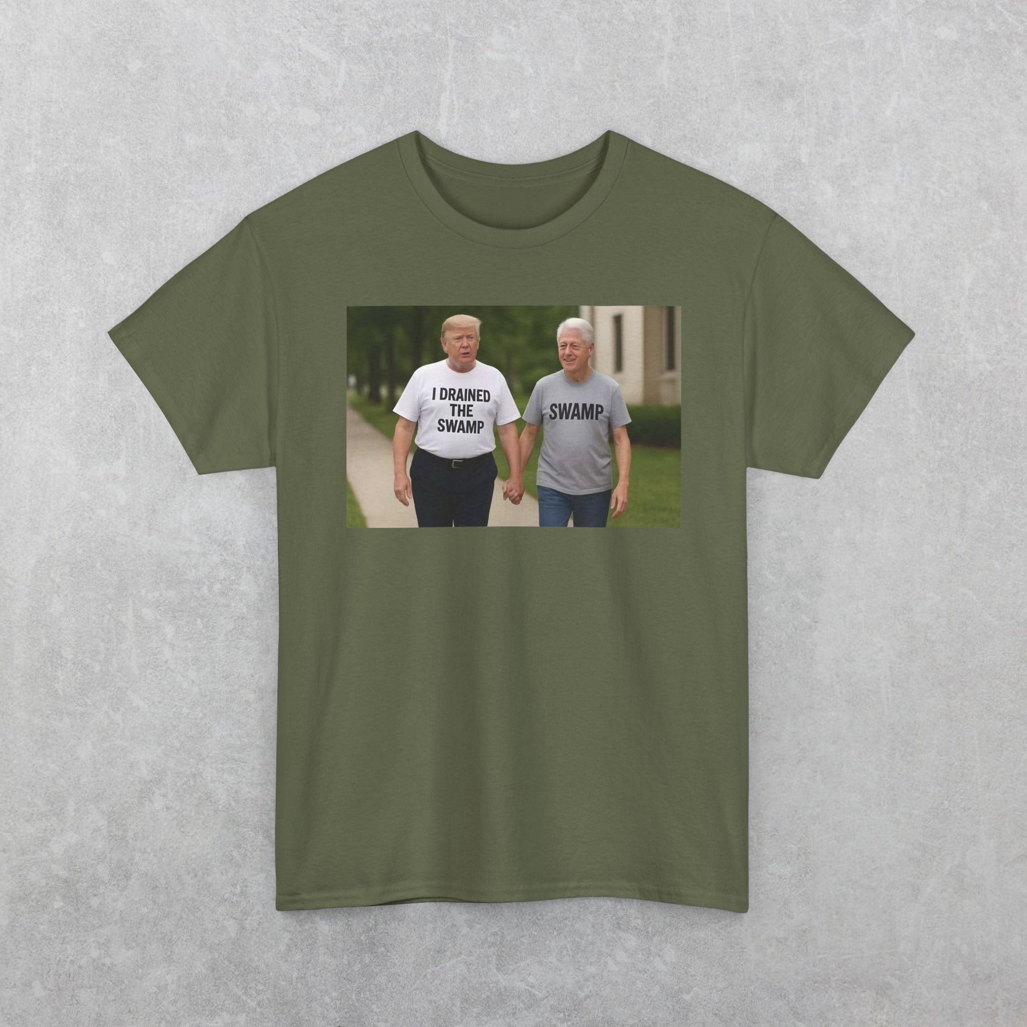 Funny "I Drained The Swamp" Trump & Bubba T-Shirt