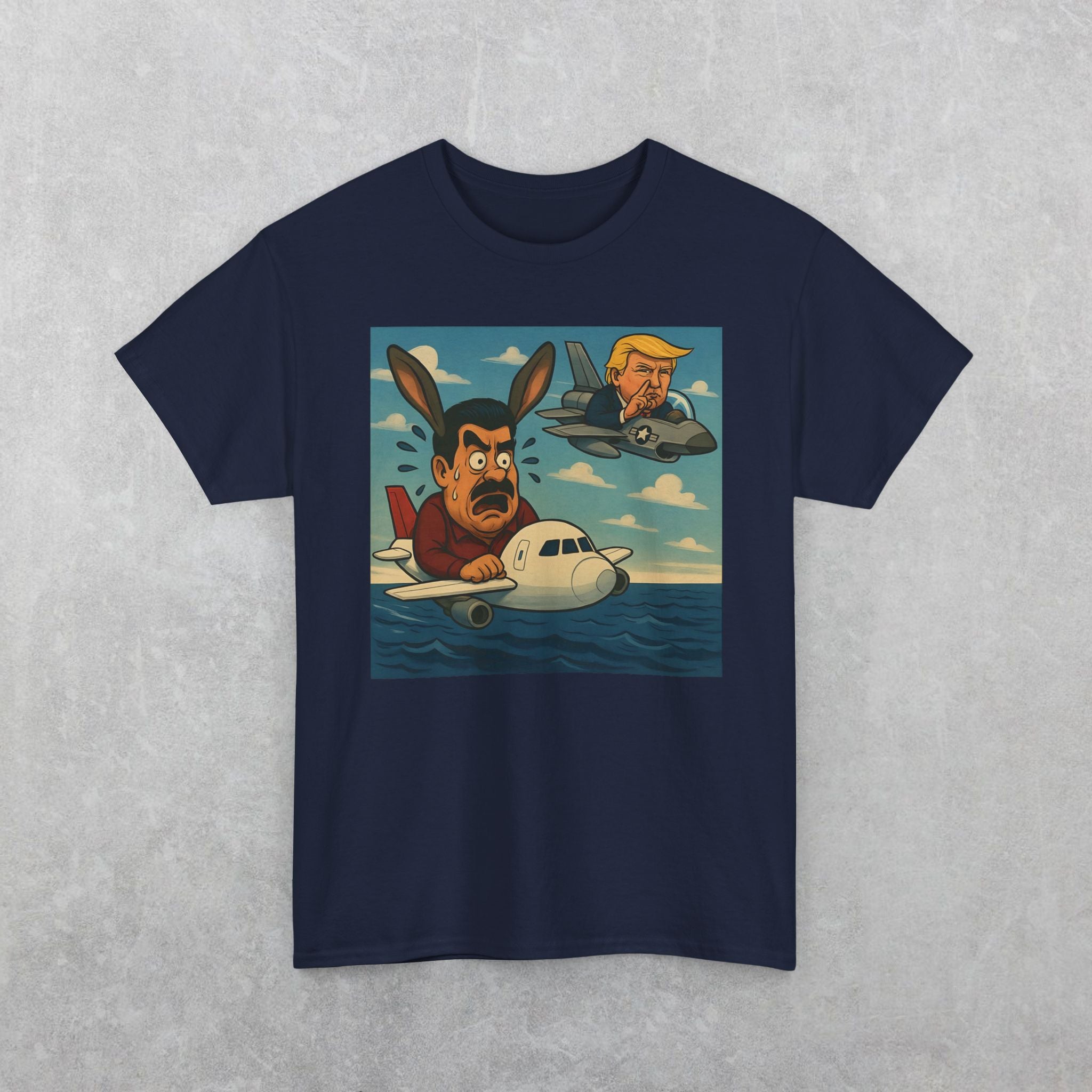 Funny Maduro and Trump In Plane Chase T-Shirt